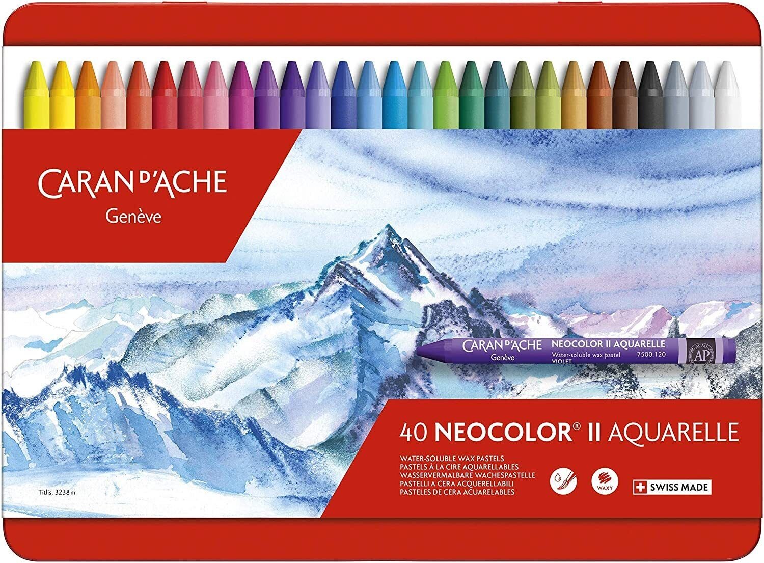 CARAN DACHE NEOCOLOUR II AQUARELLE PASTEL SET OF 40 (7500340) – Himalaya  Fine Art