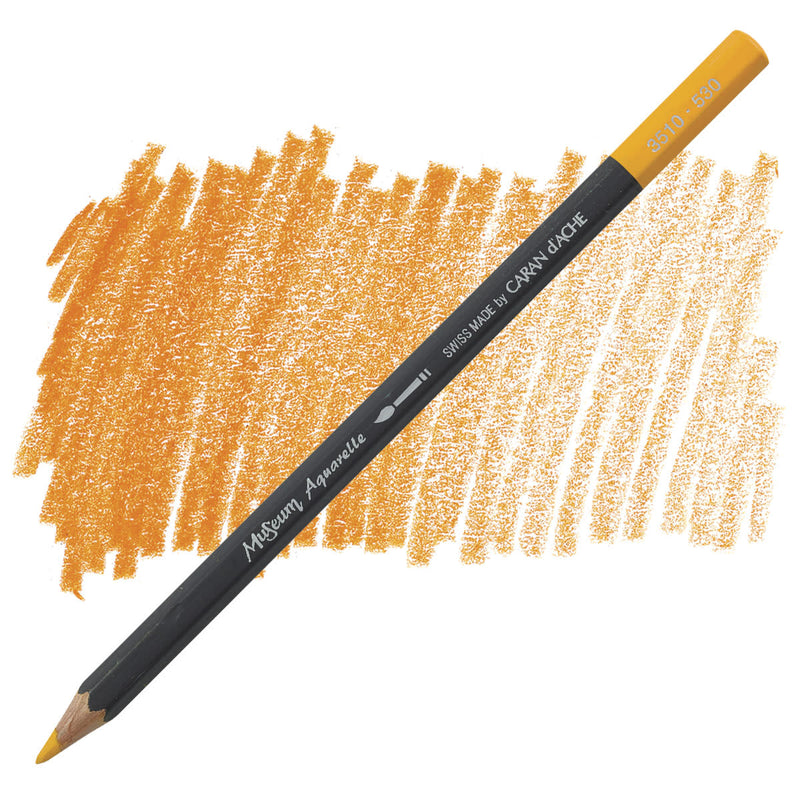 CARAN DACHE MUSEUM AQUARELLE PENCIL GOLD CADMIUM YELLOW (3510.53)