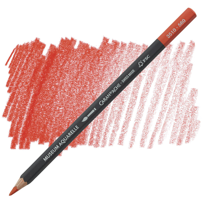 CARAN DACHE MUSEUM AQUARELLE PENCIL LIGHT CADMIUM RED (3510.56)