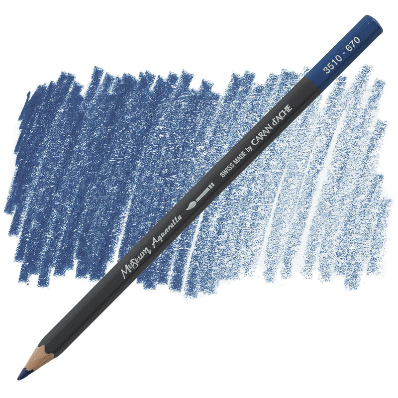 CARAN DACHE MUSEUM AQUARELLE PENCIL PERMANENT BLUE (3510.67)