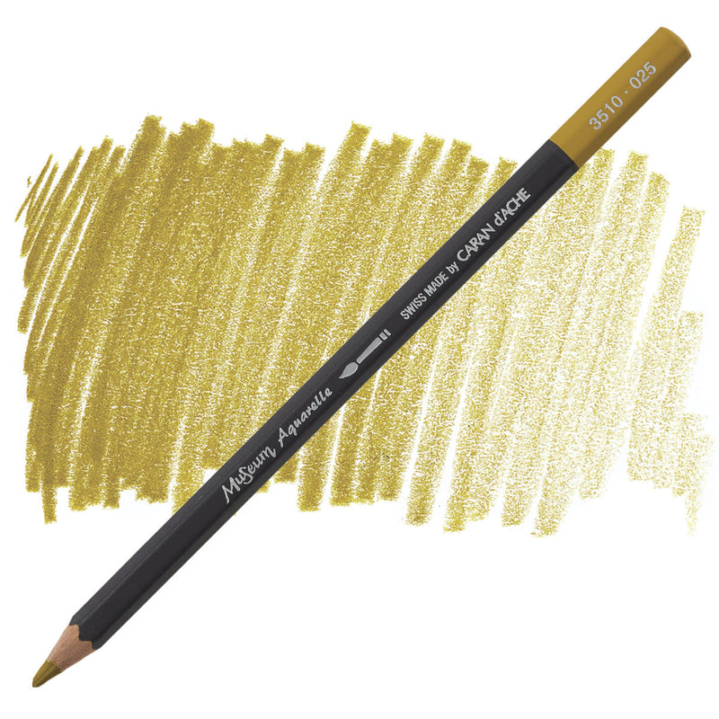 CARAN DACHE MUSEUM AQUARELLE PENCIL GREEN OCHRE (3510.025)