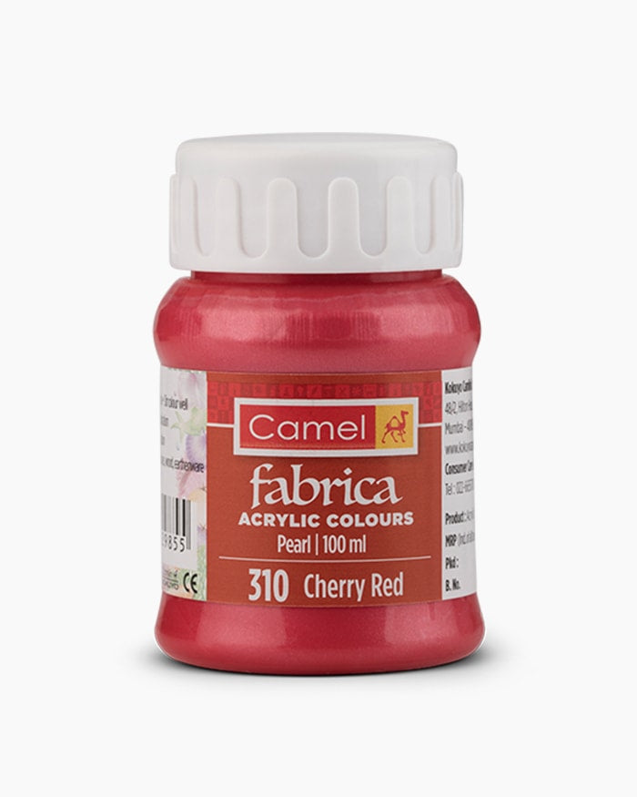 CAMLIN FABRICA PEARL ACRYLIC COLOUR 100 ML CHERRY RED