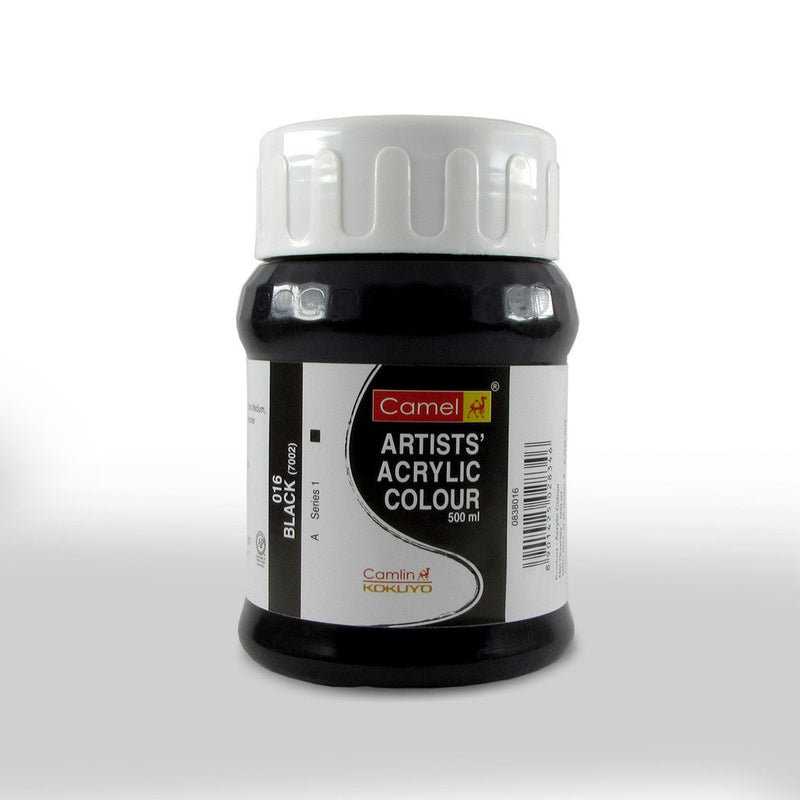 CAMLIN ARTIST ACRYLIC 500 ML SR 1 BLACK 016