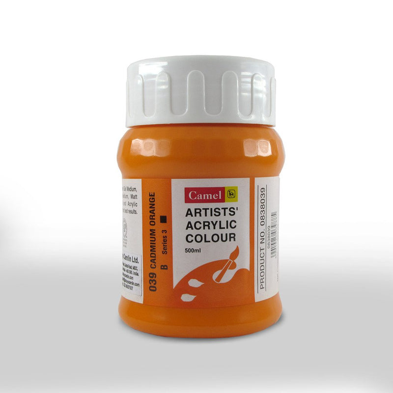 CAMLIN ARTIST ACRYLIC 500 ML SR 1 CADMIUM ORANGE HUE 039