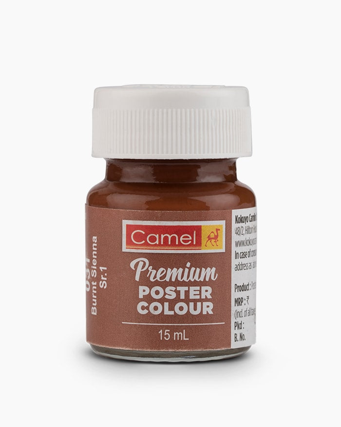 CAMLIN PREMIUM POSTER COLOUR 15 ML BURNT SIENNA – Himalaya Fine Art