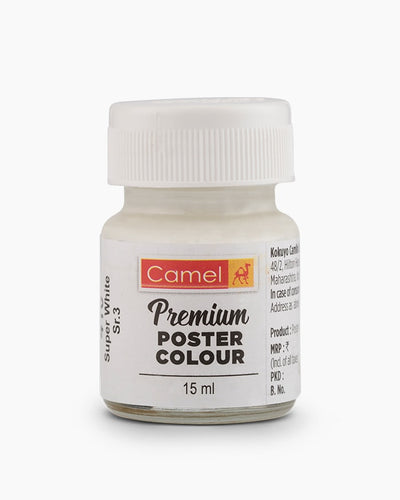 CAMLIN PREMIUM POSTER COLOUR 15 ML SUPER WHIT