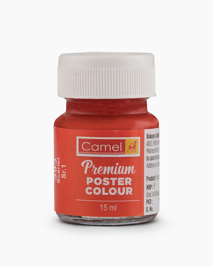 CAMLIN PREMIUM POSTER COLOUR 15 ML SCARLET