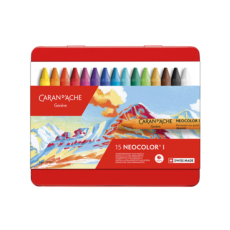 CARAN DACHE NEOCOLOUR I AQUARELLE PASTEL SET OF 15 (7000315)