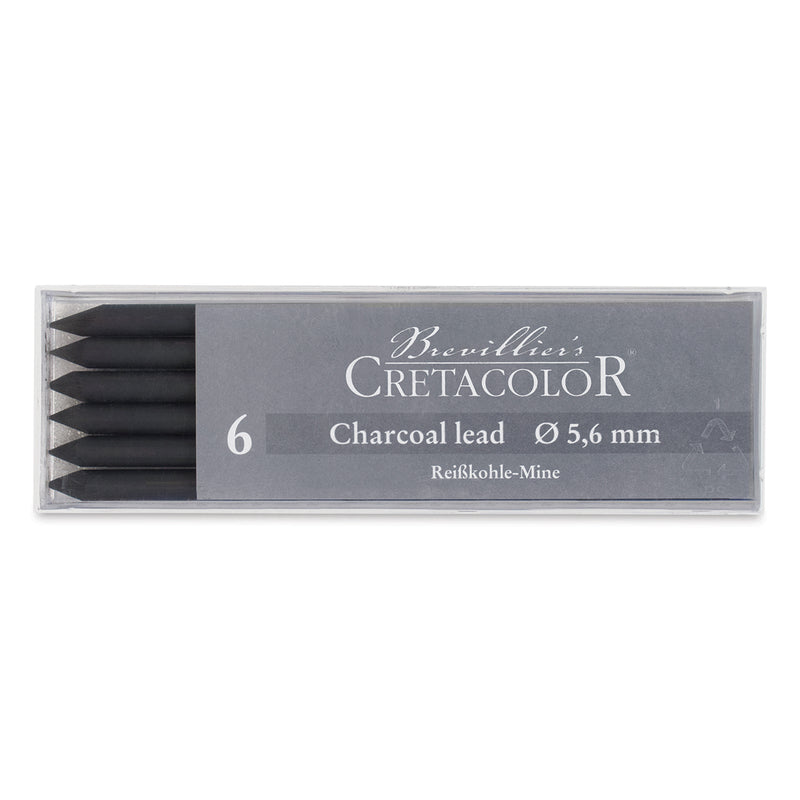 CRETACOLOR LEADS CHARCOAL 5.6MM SET OF 6 (260 01)