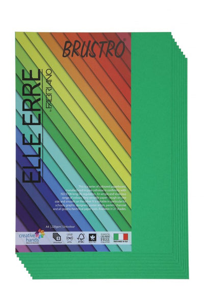 FABRIANO ELLE ERRE PACK OF 9-VERDE  220 GSM A4 (FEL4 VE 11)