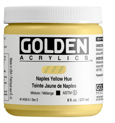 GOLDEN HEAVY BODY ACRYLIC COLOUR 237 ML SR 2 HIST. NAPLES YELLOW HUE (0001459-5)