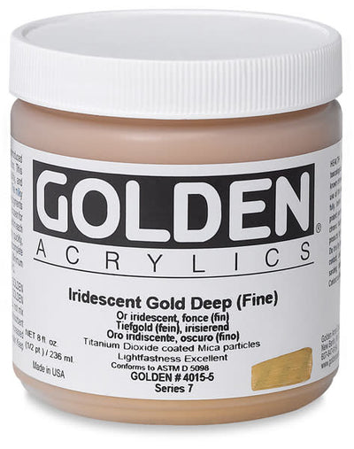 GOLDEN HEAVY BODY ACRYLIC 237 ML SR 7 IRIDESCENT GOLD DEEP FINE 4015-5