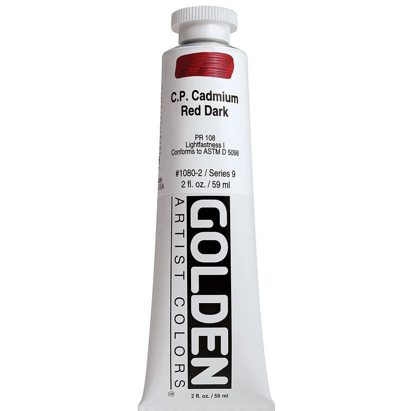 GOLDEN HEAVY BODY ACRYLIC 59 ML SR 9 C.P. CADMIUM RED DARK 1080-2