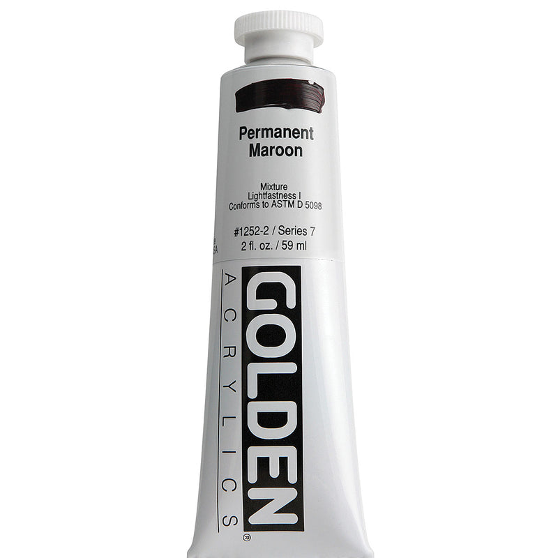 GOLDEN HEAVY BODY ACRYLIC 59 ML SR 7 PERMANENT MAROON 1252-2