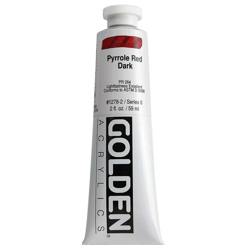 GOLDEN HEAVY BODY ACRYLIC 59 ML SR 8 PYRROLE RED DARK 1278-2