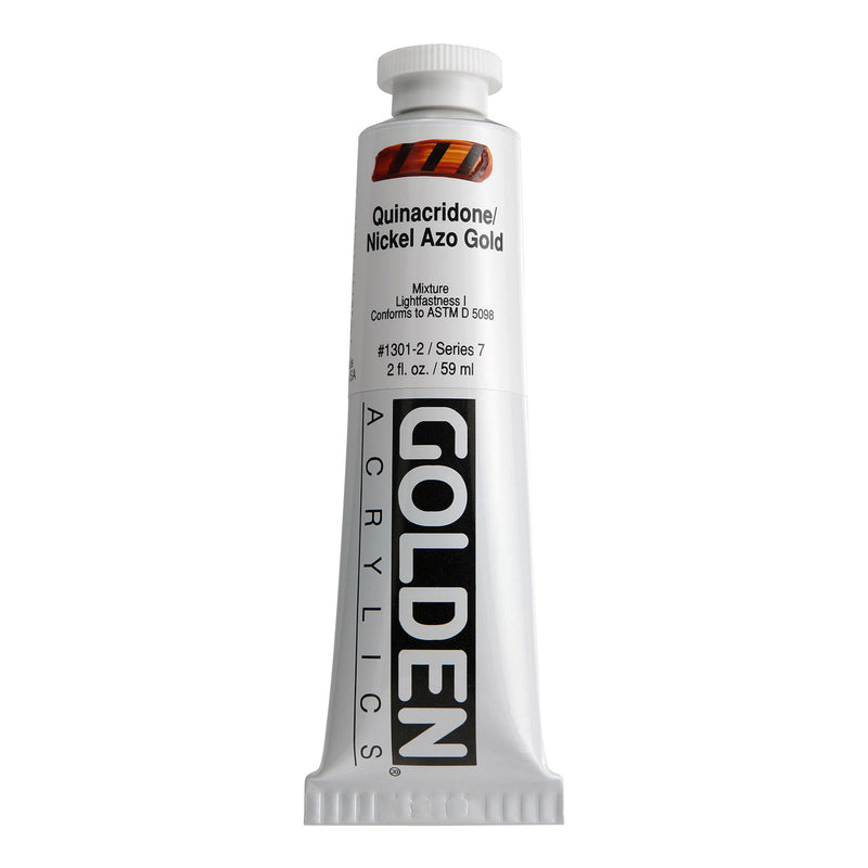 GOLDEN HEAVY BODY ACRYLIC 59 ML SR 7 QUINACRIDONE NICKEL AZO GOLD 1301-2