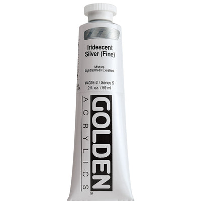 GOLDEN HEAVY BODY ACRYLIC 59 ML SR 5 IRIDESCENT SILVER FINE 4025-2