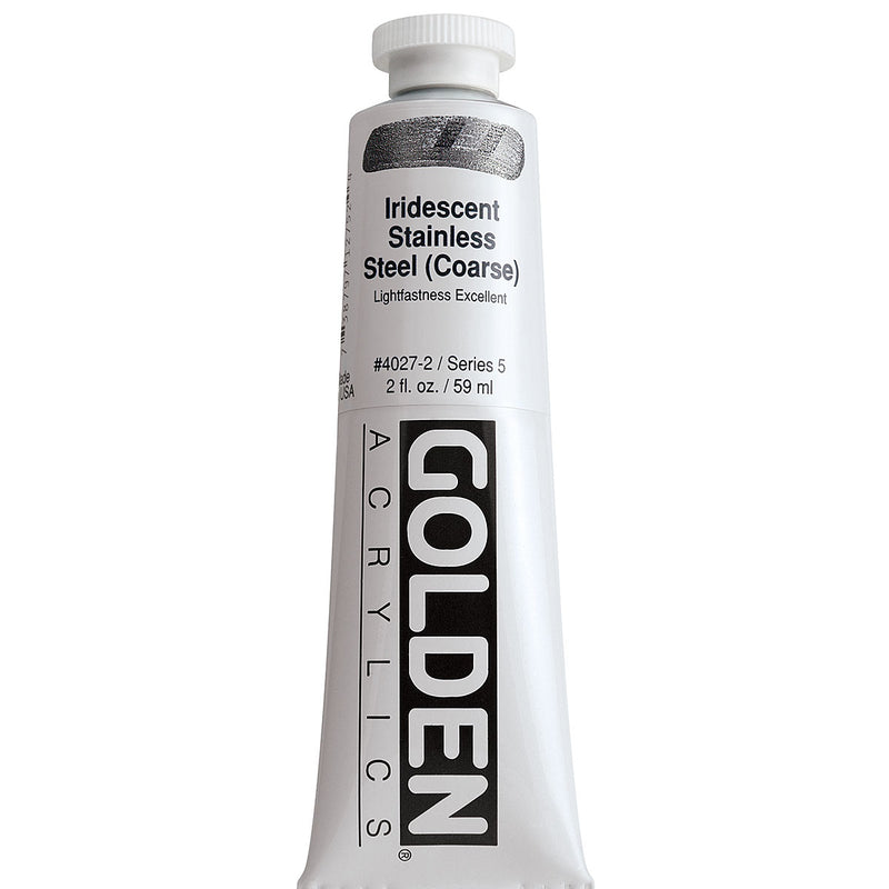 GOLDEN HEAVY BODY ACRYLIC 59 ML SR 5 IRIDESCENT STAINLESS STEEL COARSE 4027-2