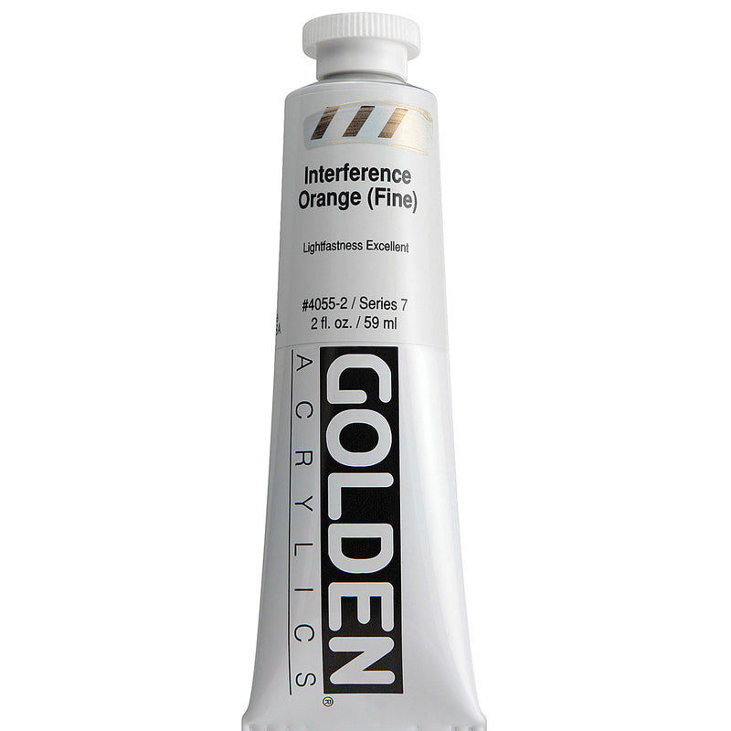 GOLDEN HEAVY BODY ACRYLIC 59 ML SR 7 INTERFERENCE ORANGE FINE 4055-2