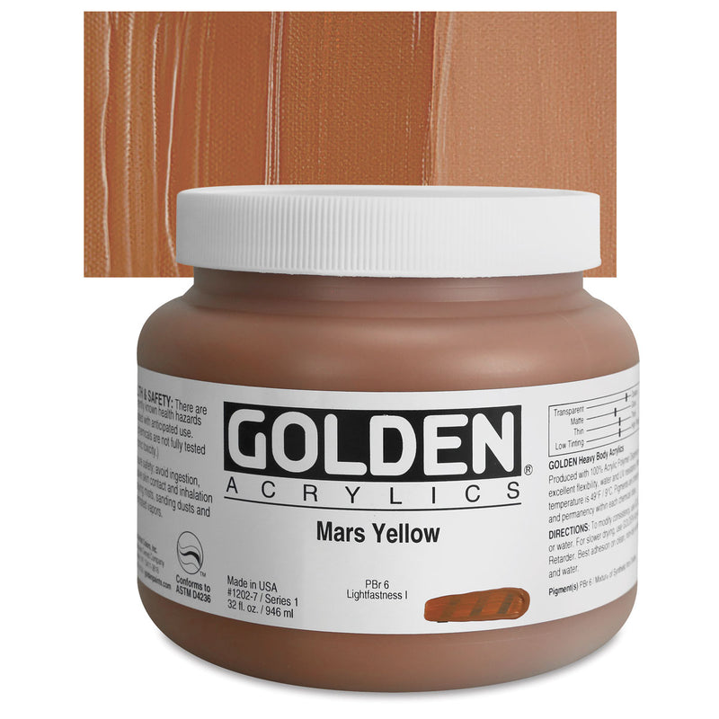 GOLDEN HEAVY BODY ACRYLIC 946 ML SR 1 MARS YELLOW 1202-7