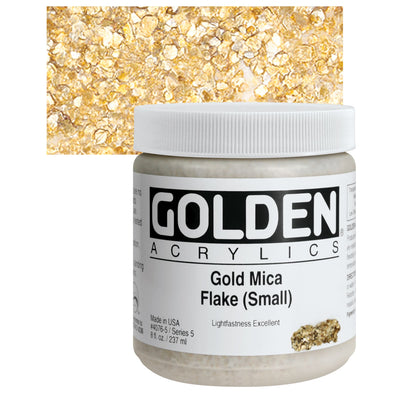 GOLDEN ACRYLIC MEDIUM GOLD MICA FLAKE SMALL 4236 236 ML 0004076-5