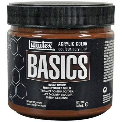 LIQUITEX PROFESSIONAL HEAVY BODY ACRYLIC 946 ML BURNT UMBER S1