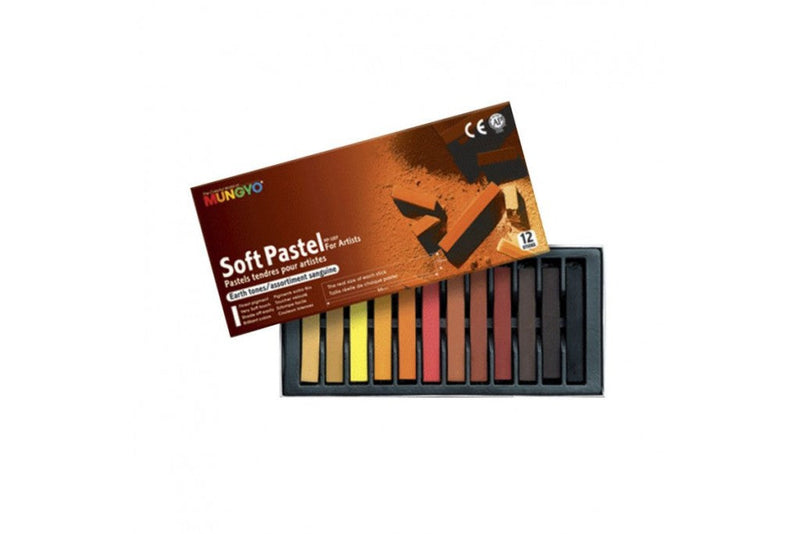 MUNGYO GALLERY ARTIST SOFT PASTEL GREY TONE SET OF 12 (MPV-12G)