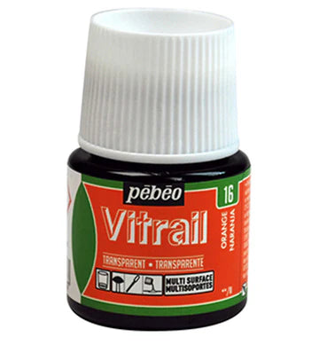 PEBEO VITRAIL GLASS COLOR 45 ML 45 ML 16 ORANGE  (050-016)