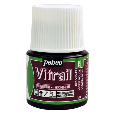 PEBEO VITRAIL GLASS COLOR 45 ML 45 ML 19 RED VIOLET  (050-019)