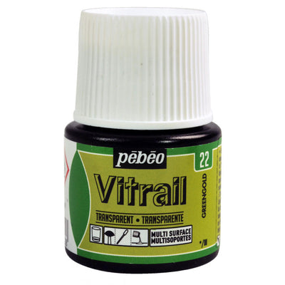 PEBEO VITRAIL GLASS COLOR 45 ML 22 GREEN GOLD  (050-022)