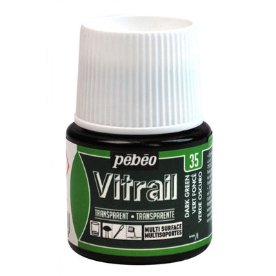 PEBEO VITRAIL GLASS COLOR 45 ML 35 DARK GREEN  (050-035)