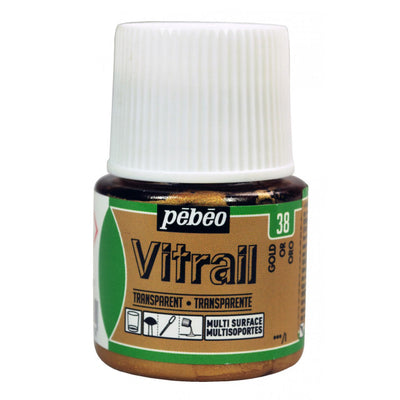 PEBEO VITRAIL GLASS COLOR 45 ML 38 GOLD  (050-038)