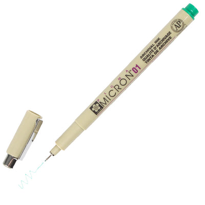 SAKURA PIGMA MICRON PEN GREEN 0.1