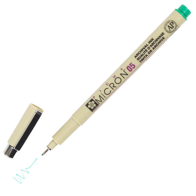 SAKURA PIGMA MICRON PEN GREEN 0.5