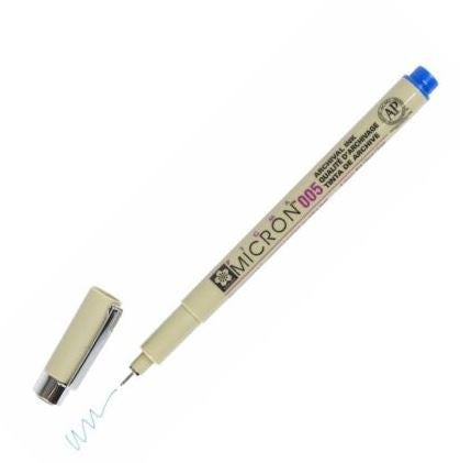 SAKURA PIGMA MICRON PEN FLUROSCENT BLUE 0.05