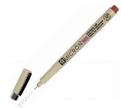 SAKURA PIGMA MICRON PEN BROWN 0.05