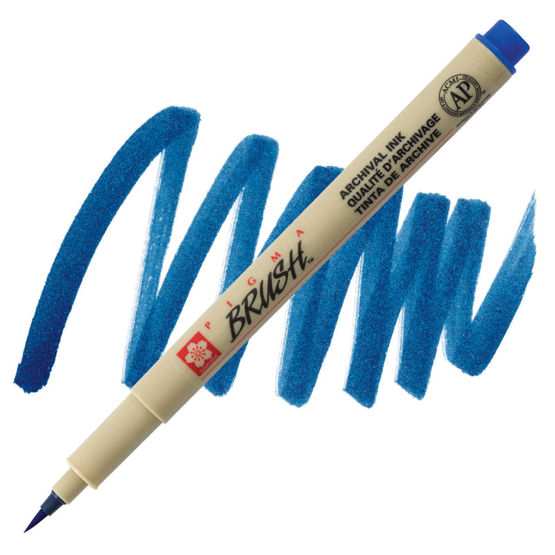 SAKURA PIGMA BRUSH PEN BLUE