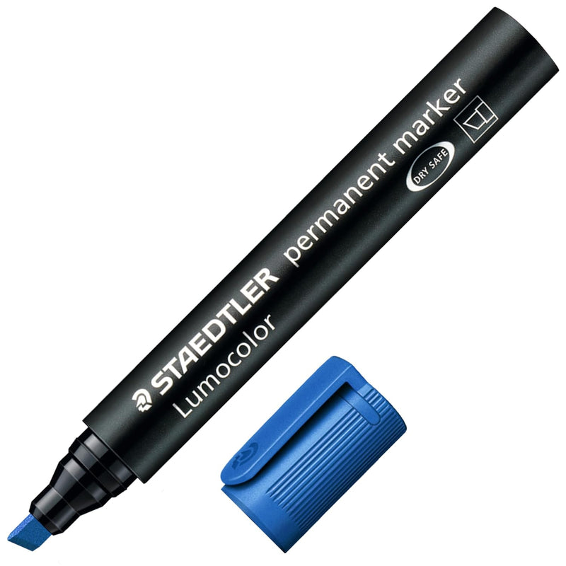 STAEDTLER PERMANENT MARKER CHISEL TIP BLUE (350-3)