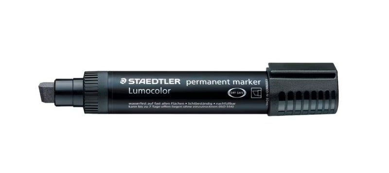 STAEDTLER PERMANENT MARKER EXTRA BROAD CHISEL TIP BLACK (388-9)