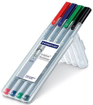 STAEDTLER TRIPLUS FINE LINER SET OF 4 (334 SB 4)