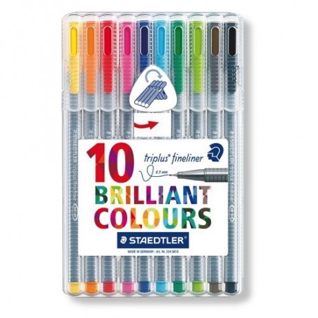 STAEDTLER TRIPLUS FINE LINER SET OF 10