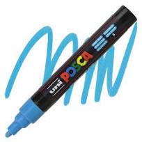 UNIPOSCA MEDIUM LINE PC-5M LIGHT BLUE