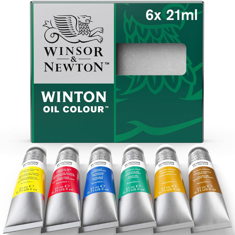 WINSOR & NEWTON ARTIST OIL COLOUR SET OF 6 X 21 ML