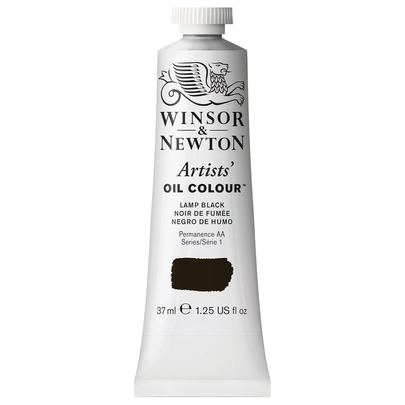 WINSOR & NEWTON ARTIST OIL COLOUR 37 ML LAMP BLACK S1 (337)