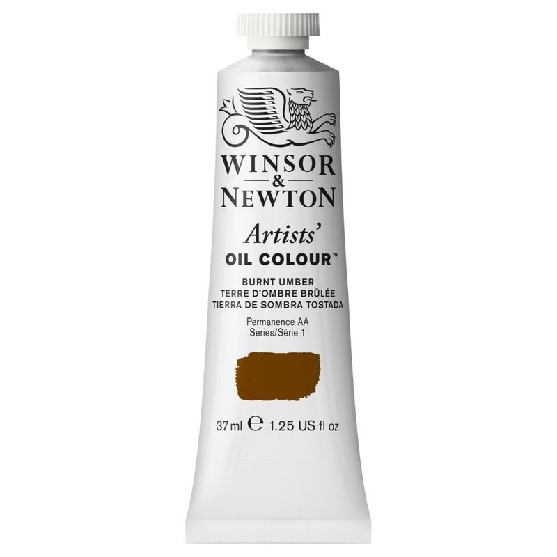 WINSOR & NEWTON ARTIST OIL COLOUR 37 ML BURNT UMBER S1 (076)