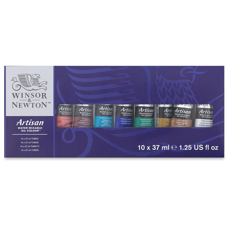 WINSOR & NEWTON ARTISAN WATER MIXABLE OIL COLOUR SET OF 10 X 37 ML (1590228)