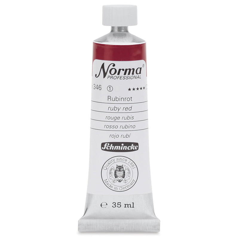 SCHMINCKE NORMA PROFESSIONAL OIL COLOUR 35 ML SR 1 RUBY RED (346)