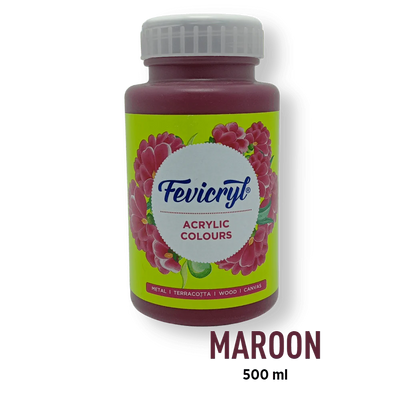 FEVICRYL ACRYLIC COLOUR 14 MAROON 500 ML