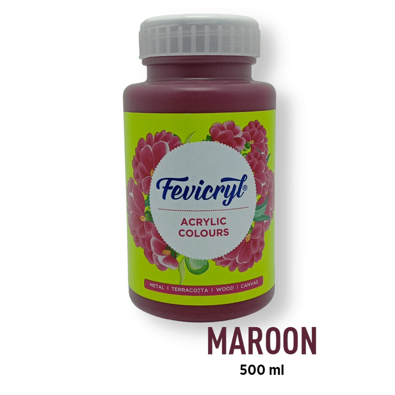 FEVICRYL ACRYLIC COLOUR 14 MAROON 500 ML