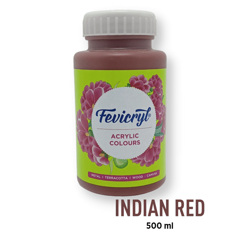 FEVICRYL ACRYLIC COLOUR 10 IND RED 500 ML